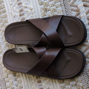 UGG Big & Tall WAINSCOTT LEATHER SLIDE